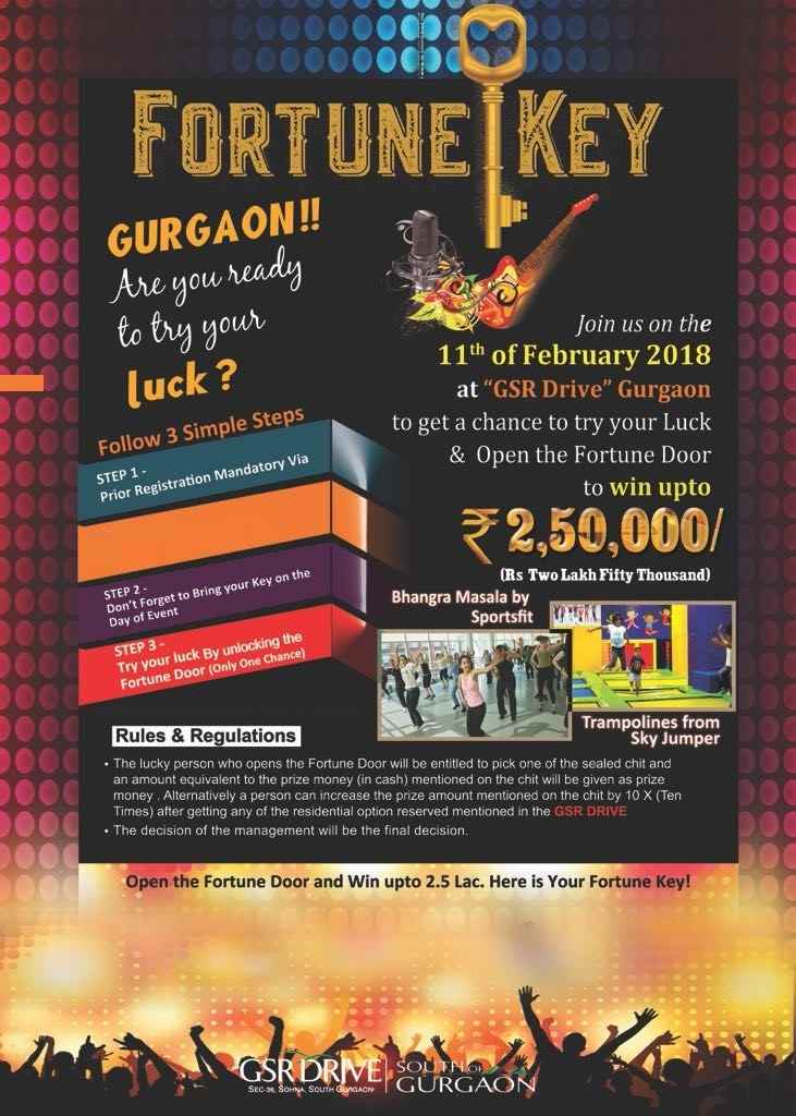Open the Fortune Door and win upto Rs. 2.5 Lac at ILD GSR Drive, South of Gurgaon